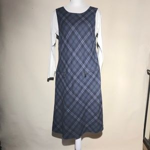 Talbots Blue Plaid Rayon/Wool lined Jumper